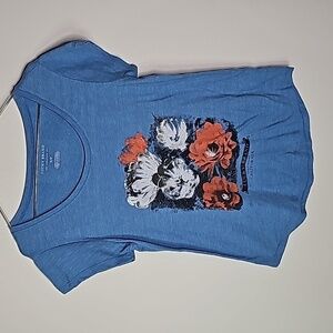 Lucky Brand small blue short sleeve top